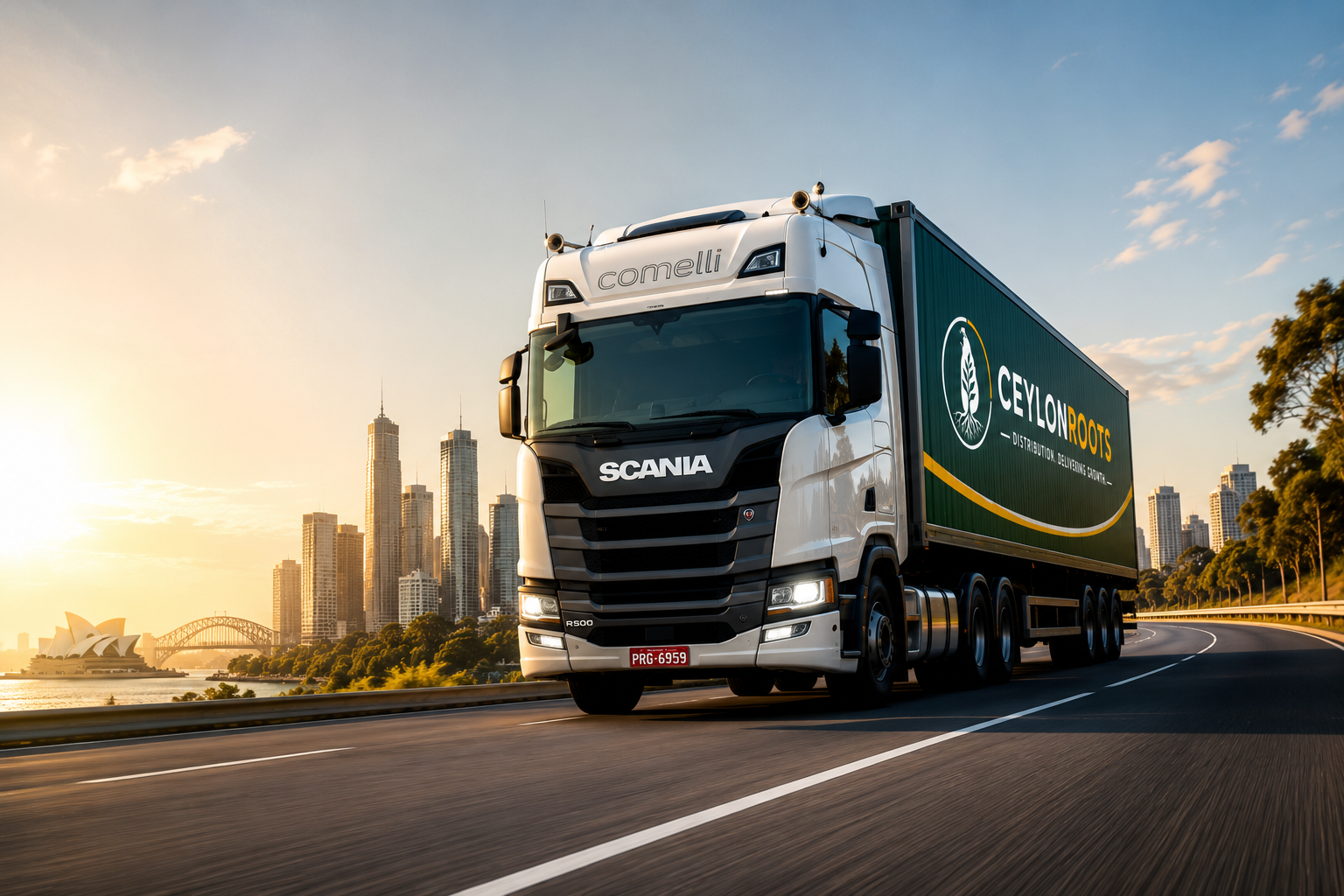 CeylonRoots wholesale distribution truck delivering goods across Australia
